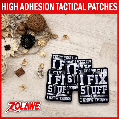 That's What I Do I Fix Stuff and I Know Things Patch, 3 Inches Sew On Iron On Patches Funny Embroidery Patches for Clothes Backpacks Hats Jeans Bag, Embroidered Patches, DIY Patch for Engineer in Saudi Arabia