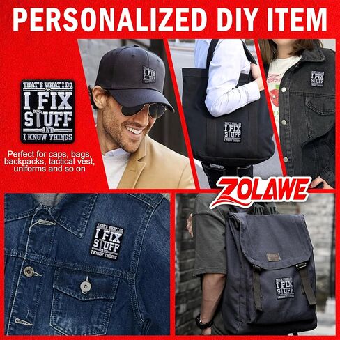 That's What I Do I Fix Stuff and I Know Things Patch, 3 Inches Sew On Iron On Patches Funny Embroidery Patches for Clothes Backpacks Hats Jeans Bag, Embroidered Patches, DIY Patch for Engineer in Saudi Arabia