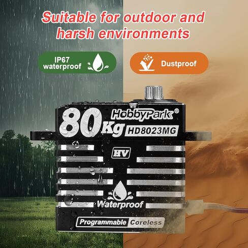 HobbyPark مقاوم للماء 80 كجم عزم دوران عالٍ RC محرك مؤازر بدون قلب محرك مؤازر رقمي قياسي HV معدات معدنية لـ 1/8 1/10 RC الزاحف سيارة شاحنة عربات التي تجرها الدواب بشير حافظة قصيرة 180 درجة حافظة ألومنيوم in Saudi Arabia