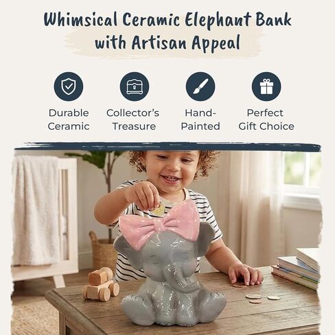 Blue Sky Ceramics Elephant Bank, Multi in Saudi Arabia