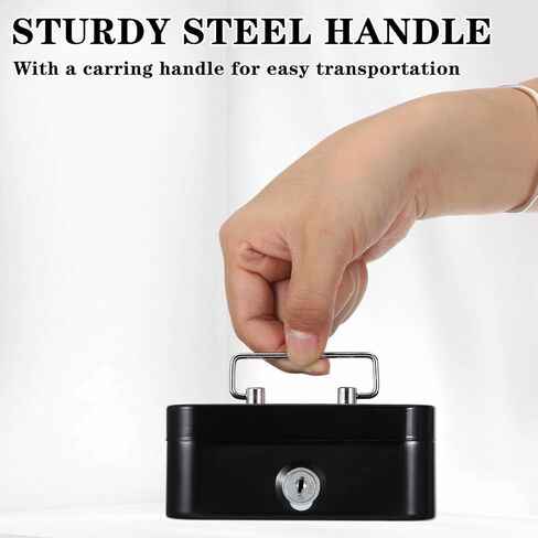 4 Pieces Money Box Cash Box with Lock and Slot Steel Organizer Piggy Bank Metal Coin Bank Gifts for Christmas New Year, Without Money Tray(Black, Green, Gray, Pink) in Saudi Arabia