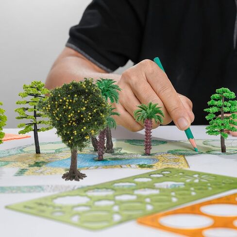 Mipcase Miniature Landscape Tree Model 4.72X3.15X2.76In Plastic Fake Maple Tree for Fairy Garden DIY Scenery Small Ornament Trees for Model Trains and Craft Projects in Saudi Arabia