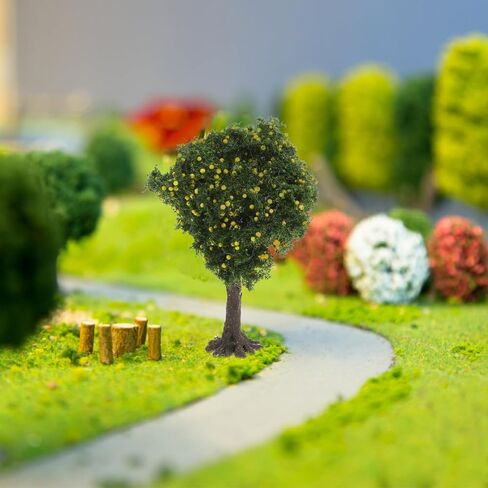 Mipcase Miniature Landscape Tree Model 4.72X3.15X2.76In Plastic Fake Maple Tree for Fairy Garden DIY Scenery Small Ornament Trees for Model Trains and Craft Projects in Saudi Arabia