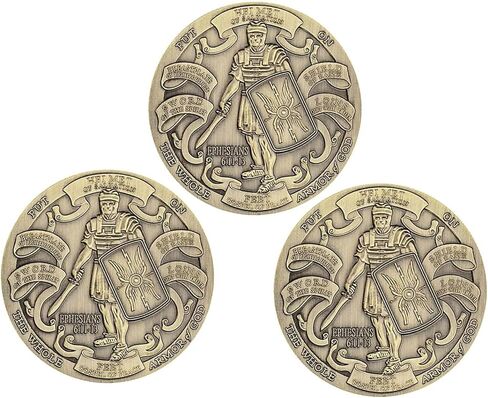 Put On The Full Armor of God Challenge Coin Ephesians 6:10-12 Collector's Medallion (Pack of 6) in Kuwait