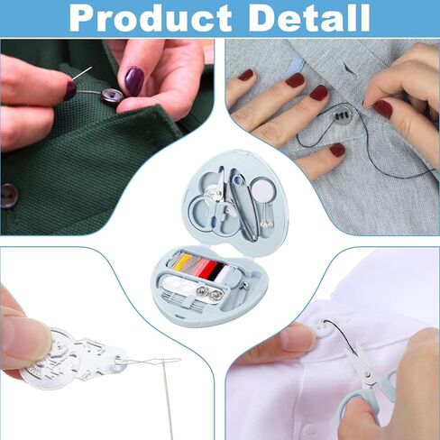 Tyqour Small Mini Sewing Kit Travel for Adults, Small Sewing Kit Travel Size Portable Tiny Thread Needle Repair Kits for Women Wedding Starter Mom Traveling Beginner Traveler Hotel in Saudi Arabia