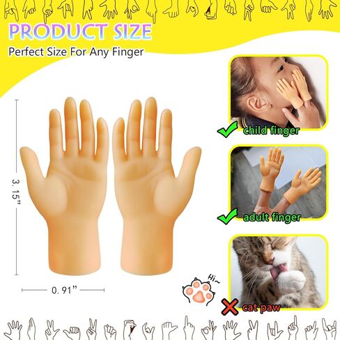 أيدي صغيرة، 30 قطعة أيدي إصبع مصغرة تصميم واقعي أيدي صغيرة مضحكة للأصابع الهدايا المزحة الكمامة فنجر الدمى in Kuwait