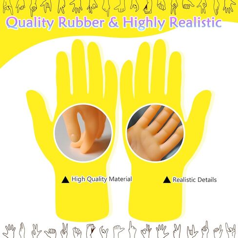 أيدي صغيرة، 30 قطعة أيدي إصبع مصغرة تصميم واقعي أيدي صغيرة مضحكة للأصابع الهدايا المزحة الكمامة فنجر الدمى in Kuwait