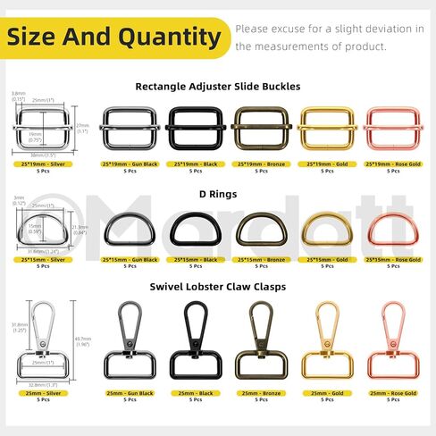 90 قطعة على شكل حرف D مشبك دوار على شكل جراد البحر وحلقة معدنية على شكل حرف D، مشبك منزلق مستطيل لحقائب الأحزمة اليدوية، ألوان مختلطة in Kuwait