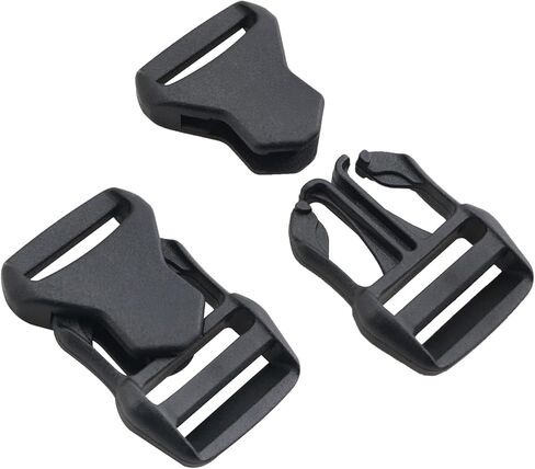 10PCS 20mm Side Release Buckles 0.78 inch Inner Diameter Plastic Anti Pinching Buckles for Outdoor Hiking Waist Packs Tactical Backpack Straps and Emergency Webbing Adjustment Accessories in Saudi Arabia