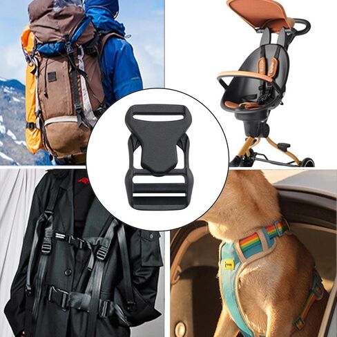 10PCS 20mm Side Release Buckles 0.78 inch Inner Diameter Plastic Anti Pinching Buckles for Outdoor Hiking Waist Packs Tactical Backpack Straps and Emergency Webbing Adjustment Accessories in Saudi Arabia