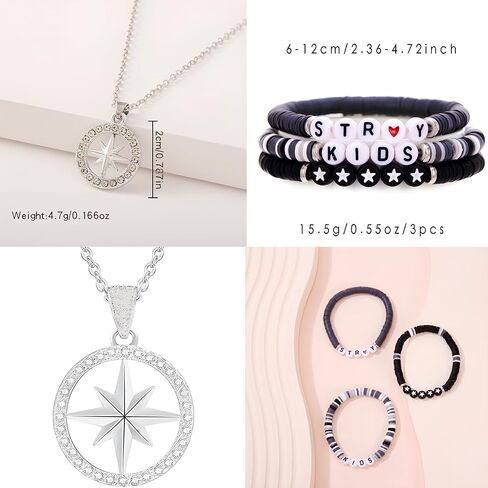 skz Merch، مجموعة هدايا Skzoo، 1 ​​سلسلة مفاتيح مضيئة، 3 أساور صداقة ملونة | لون وسرعة قابلة للتعديل، 15 وضعية LED، البقاء، هدية البقاء in Kuwait