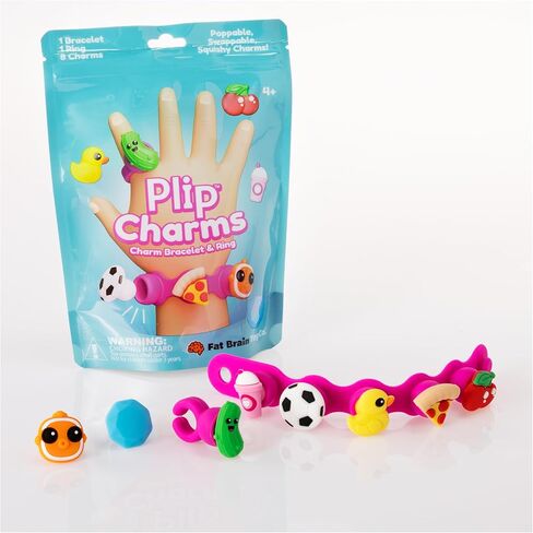 ألعاب الدماغ السمينة Plip Charms Teal، سوار وخاتم ساحر لطيف قابل للتخصيص، مجموعة أدوات صنع المجوهرات DIY ناعمة واسفنجية للأولاد والبنات من سن 4 إلى 10 سنوات in Saudi Arabia