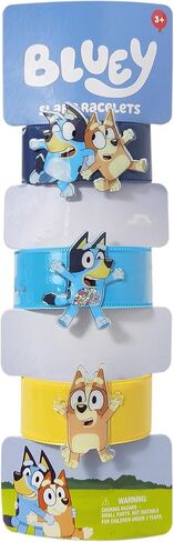 أساور LUV HER Bluey 3 Slap للفتيات - سوار معصم ممتع يتميز باللون الأزرق - مقاس قابل للتعديل - هدية أو هدية لحفلة عيد الميلاد - للأعمار من 3 سنوات فما فوق in Kuwait