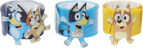 أساور LUV HER Bluey 3 Slap للفتيات - سوار معصم ممتع يتميز باللون الأزرق - مقاس قابل للتعديل - هدية أو هدية لحفلة عيد الميلاد - للأعمار من 3 سنوات فما فوق in Kuwait