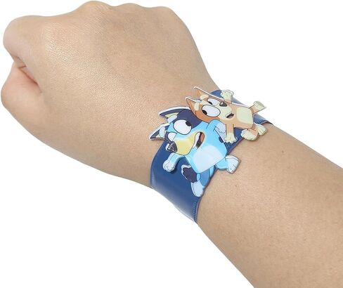 أساور LUV HER Bluey 3 Slap للفتيات - سوار معصم ممتع يتميز باللون الأزرق - مقاس قابل للتعديل - هدية أو هدية لحفلة عيد الميلاد - للأعمار من 3 سنوات فما فوق in Kuwait