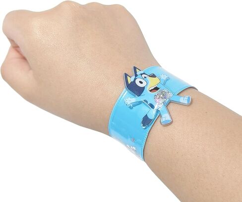 أساور LUV HER Bluey 3 Slap للفتيات - سوار معصم ممتع يتميز باللون الأزرق - مقاس قابل للتعديل - هدية أو هدية لحفلة عيد الميلاد - للأعمار من 3 سنوات فما فوق in Kuwait