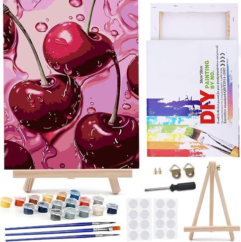 MaiMMaledy Paint by Numbers Kit for Adults Beginners Canvas Pictures with Framed Drawing Painting Acrylic Pigment with Wooden Triangle Easel Colorful Fire Phoenix 8Wx12L inch in Saudi Arabia