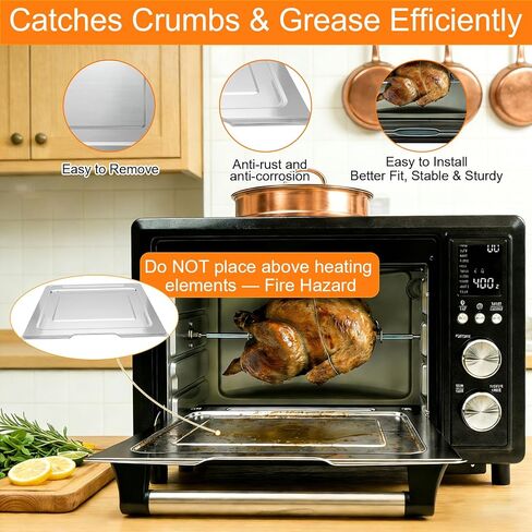 استبدال فرن محمصة مقلاة الهواء لـ COSORI 13 في 1 CS130-CFH CS130-AO 12 في 1 CO130-AO 32Qt، مجموعة فرن محمصة، 14 بوصة * 12 بوصة غير لاصقة، ملحقات حامل مقلاة الهواء قطع غيار مقلاة الشواية in Kuwait