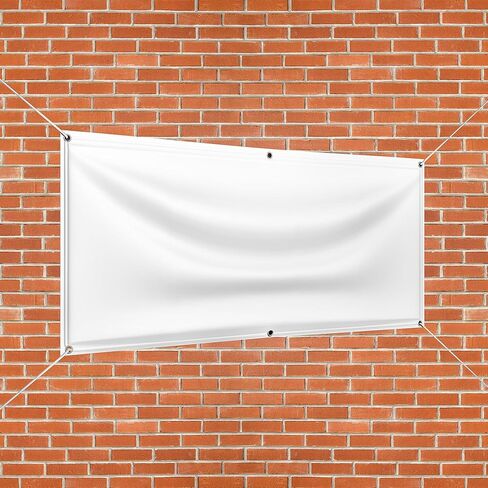 Blank Vinyl Banners with Grommets – Heavy-Duty 13 oz Scrim Vinyl Banner Blank for Indoor Outdoor Use, Personalized Backdrop, White Canvas Sign for Birthday, Graduation, Congratulations in Saudi Arabia