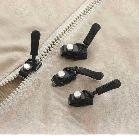 12 Pcs Zipper Pull Replacements (3 Sizes) - Universal Zipper Repair Kit for Jackets, Bags, Luggage & Backpacks in Saudi Arabia
