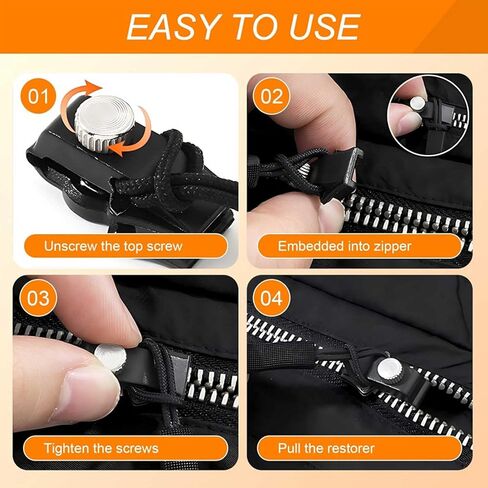 12 Pcs Zipper Pull Replacements (3 Sizes) - Universal Zipper Repair Kit for Jackets, Bags, Luggage & Backpacks in Saudi Arabia