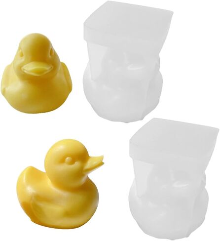 2 PCS Duck Silicone Molds Soap Making, TuNan 3D Duck-Shaped Chocolate Fondant Mould for Resin, Plaster, Clay DIY Craft in Saudi Arabia