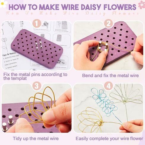 Suncalla DIY سلك زهرة الحرفية مجموعة للمراهقين البالغين 8 لفات 131 قدم أسلاك الألومنيوم الملونة 18 قياس 1 مم مع كماشة سلك الانحناء أداة عرض موقف لDIY زهرة الحرفية صنع ديكور المنزل هدية عيد الحب in Saudi Arabia