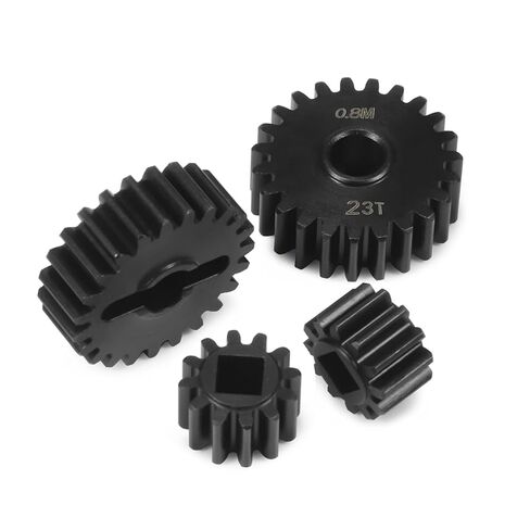 تروس بوابة الصلب 12T/23T متوافقة مع محور 1/10 كابرا F9 SCX10 III AXI03000 AXI03004 AR45 جزء ترقية السيارة الزاحفة RC in Kuwait