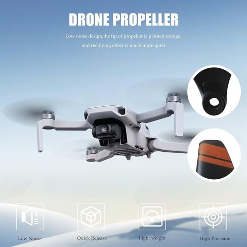 Homesweet Propellers for DJI Mini 4K/ Mini 2/ Mini SE and Mini 2 SE Drone, 32pcs Low-Noise Mini Propeller Blade, Quick-Release Props Wings for Drone in Saudi Arabia