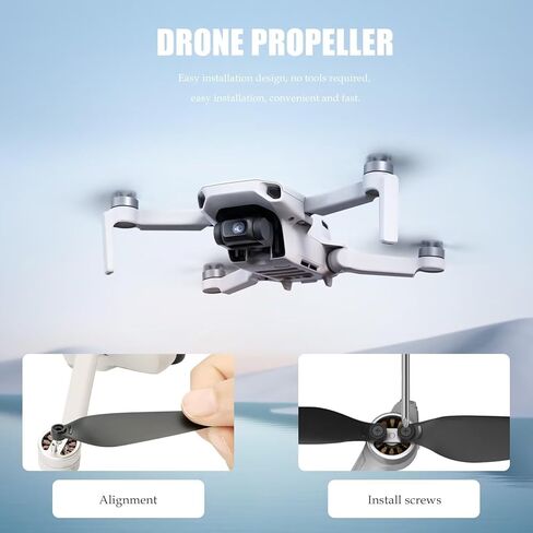 Homesweet Propellers for DJI Mini 4K/ Mini 2/ Mini SE and Mini 2 SE Drone, 32pcs Low-Noise Mini Propeller Blade, Quick-Release Props Wings for Drone in Saudi Arabia