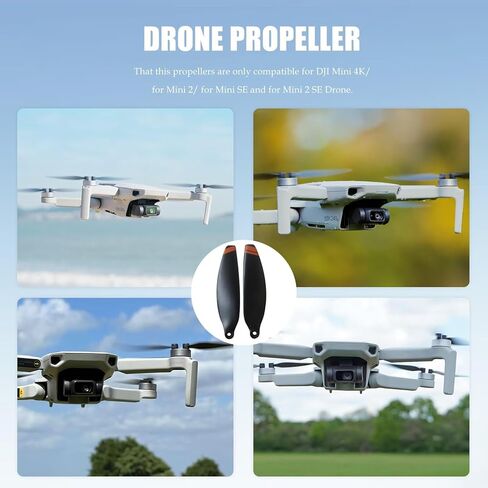 Homesweet Propellers for DJI Mini 4K/ Mini 2/ Mini SE and Mini 2 SE Drone, 32pcs Low-Noise Mini Propeller Blade, Quick-Release Props Wings for Drone in Saudi Arabia