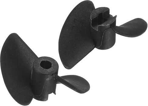 MECCANIXITY 2pcs RC قارب المروحة، 2 شفرات مراوح 3.17mm ثقب ضياء 27mm OD 40mm الملعب CW في اتجاه عقارب الساعة الدورية الحفر المروحة لقارب RC، DIY نموذج السفينة، أسود in Saudi Arabia