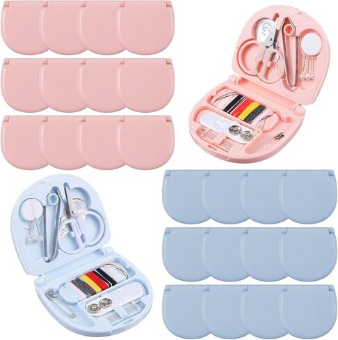 hidyuuoo 24 Pieces Mini Travel Sewing Kit Basic Portable Emergency Sewing Repair Kit in Bulk with Threads Scissors Needles for Beginner Traveler Hotel Charity Homeless in Saudi Arabia