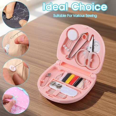hidyuuoo 24 Pieces Mini Travel Sewing Kit Basic Portable Emergency Sewing Repair Kit in Bulk with Threads Scissors Needles for Beginner Traveler Hotel Charity Homeless in Saudi Arabia