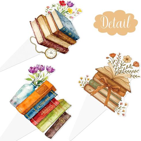 Book Themed Cupcake Toppers Vintage Books Party Decorations 48Pcs Book Club Cupcake Picks Books Birthday Cake Decoration for Reading Story Library Baby Shower Supplies in Saudi Arabia