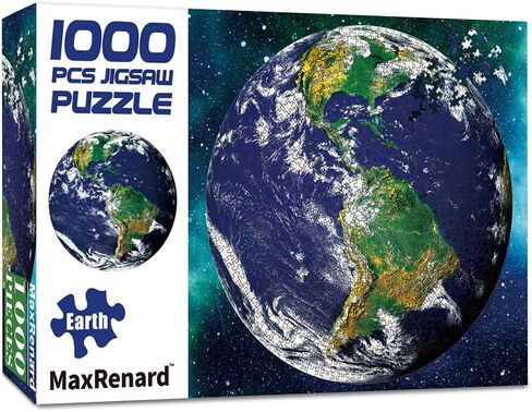MaxRenard Game 1000 Pieces Jigsaw Puzzle Round Puzzle Toy The Earth in Saudi Arabia