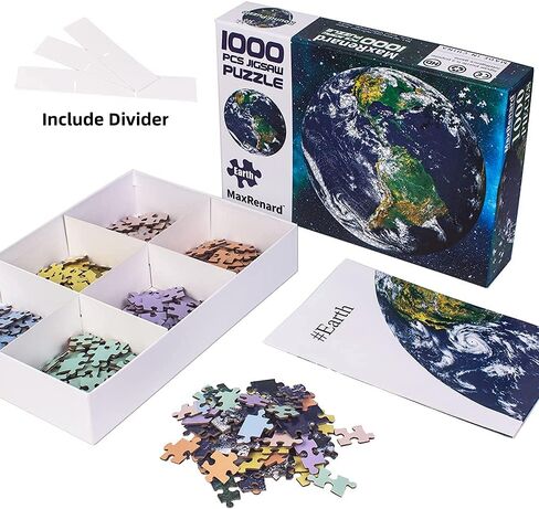MaxRenard Game 1000 Pieces Jigsaw Puzzle Round Puzzle Toy The Earth in Saudi Arabia