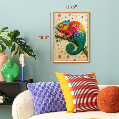 BenBen Puzzles for Adults 500 Pieces, Floral Chameleon Jigsaw Puzzles, Challenging Animal Puzzle for Family Game Night, Home Décor in Saudi Arabia