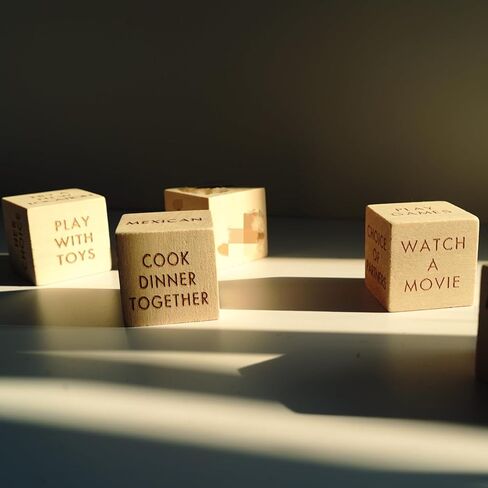 Date Night Dice for Couples,Fun Night Decision Dice,Dating Food Decision Dices, Date Ideas,Romantic Wooden Couple Dating Fun dice,Gifts for Boyfriend-Girlfriend-Husband-Wife in Saudi Arabia