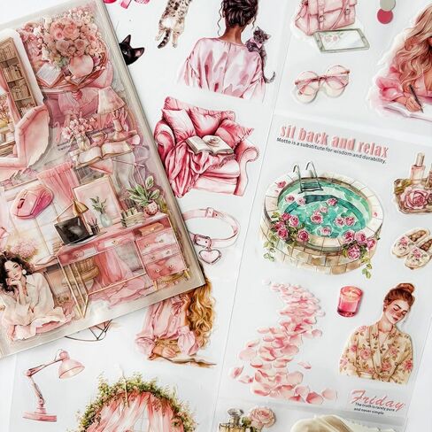 990 قطعة من الملصقات اليابانية لمستلزمات سجل القصاصات، 30 ورقة من كتاب ملصقات Kawaii الياباني بطابع الحياة الرجعية لليوميات، لوازم المجلات غير المرغوب فيها، المخطط، الحرف اليدوية (الصقيع) in Kuwait