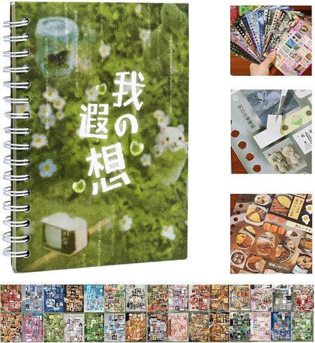 990 قطعة من الملصقات اليابانية لمستلزمات سجل القصاصات، 30 ورقة من كتاب ملصقات Kawaii الياباني بطابع الحياة الرجعية لليوميات، لوازم المجلات غير المرغوب فيها، المخطط، الحرف اليدوية (الصقيع) in Kuwait