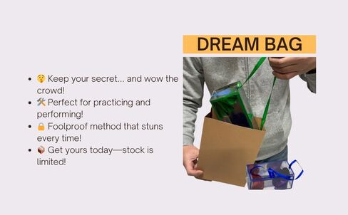 Dream Bag (Medium) Flower Box 3 A Spectacular Production from an Empty Bag! Stage Shows and Birthday Parties in Kuwait