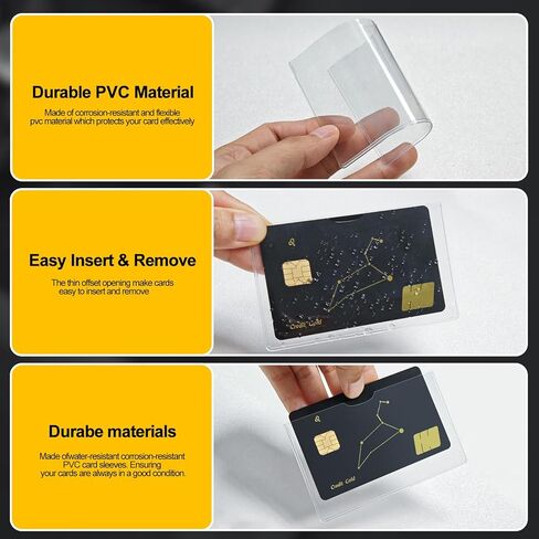 12 قطعة حافظة بطاقات PVC مقاومة للماء لبطاقات الهوية والائتمان والتأمين والضمان الاجتماعي وحماية السفر - تصميم شفاف مرن، حماية من الرطوبة والغبار in Saudi Arabia