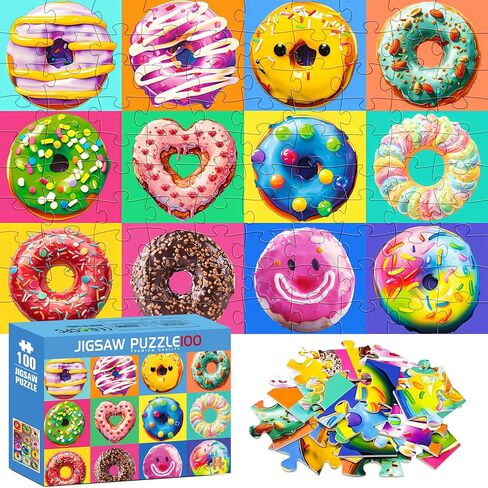 100 Pieces Puzzles for Kids Ages 4-8 | Beautiful Wild Animals Jigsaw Puzzles | Large 100 Piece Puzzle for Toddler Children | Sturdy,Safe | Engaging & Educational Toys Great Gift for Boys Girls,15x10in in Saudi Arabia