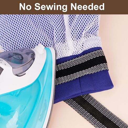 Hemming Tape for Pants 2 Rolls Adhesive 1 Inch Wide 5.5 Yards Long No Sew Hemming Tape Permanent Washable Fabric for Trousers, Easy to Use, 1 White 1 Black in Kuwait