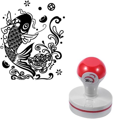 Seasonstorm Shark Self-Inking Photosensitive Planner Scrapbooking Stamps for Card Making Bullet Journal Art Supplies Round 1.6 inches Black Ink (SA293) in Saudi Arabia
