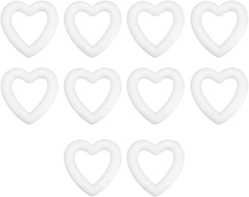 Pcs Heart Shaped Foam Wreath Foam Hearts for DIY Crafts Valentines Anniversary Wedding Party Decorations 4.33 Inches in Saudi Arabia