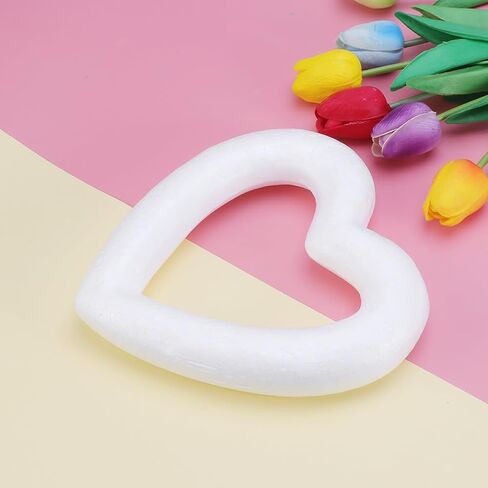 Pcs Heart Shaped Foam Wreath Foam Hearts for DIY Crafts Valentines Anniversary Wedding Party Decorations 4.33 Inches in Saudi Arabia