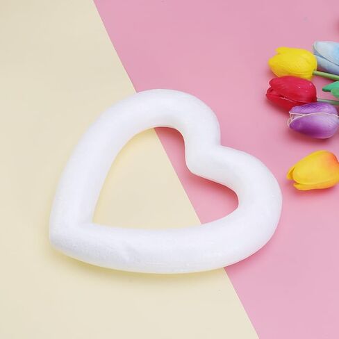 Pcs Heart Shaped Foam Wreath Foam Hearts for DIY Crafts Valentines Anniversary Wedding Party Decorations 4.33 Inches in Saudi Arabia