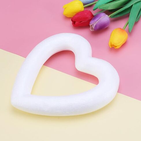 Pcs Heart Shaped Foam Wreath Foam Hearts for DIY Crafts Valentines Anniversary Wedding Party Decorations 4.33 Inches in Saudi Arabia